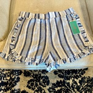 NWT striped ruffle shorts